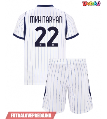 Lacne Dětský Futbalové dres Inter Milan Henrikh Mkhitaryan #22 2026-27 Krátky Rukáv - Preč (+ trenírky)